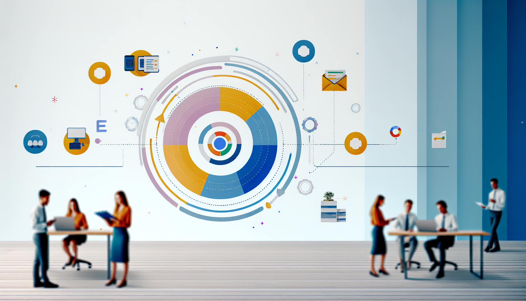 Google Workspace: gestão de times e eficiência empresarial - ilustração para artigo de blog