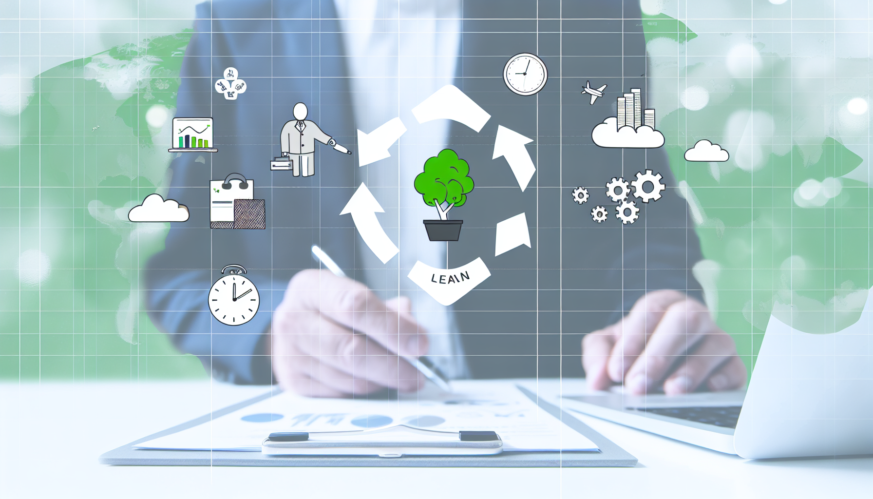 Lean Project Management: Como Eliminar Desperdícios - ilustração para artigo de blog