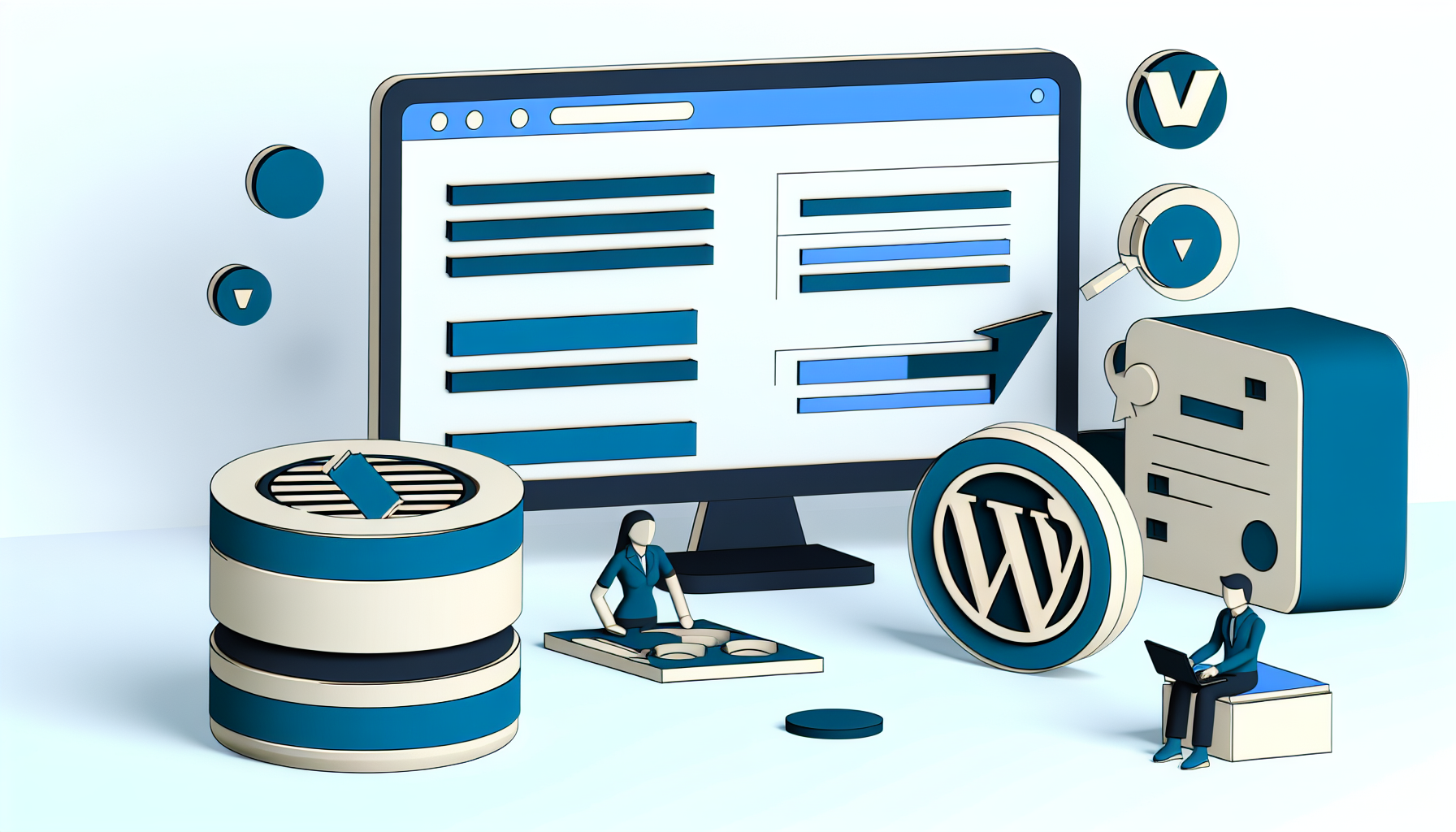 WordPress: criação de sites e gestão de conteúdo em escala - ilustração para artigo de blog