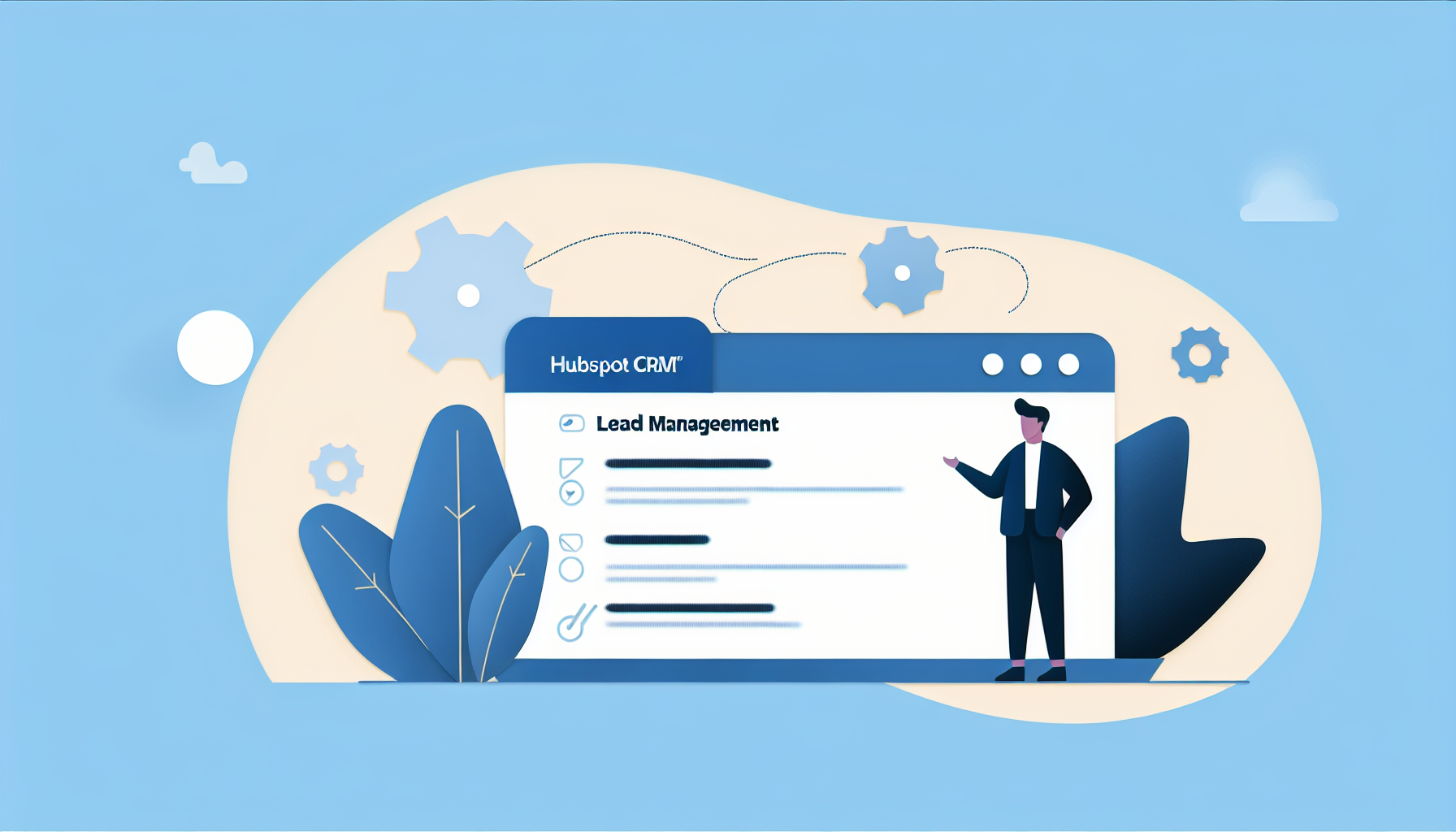 HubSpot CRM: como a ferramenta estrutura a gestão de leads - ilustração para artigo de blog